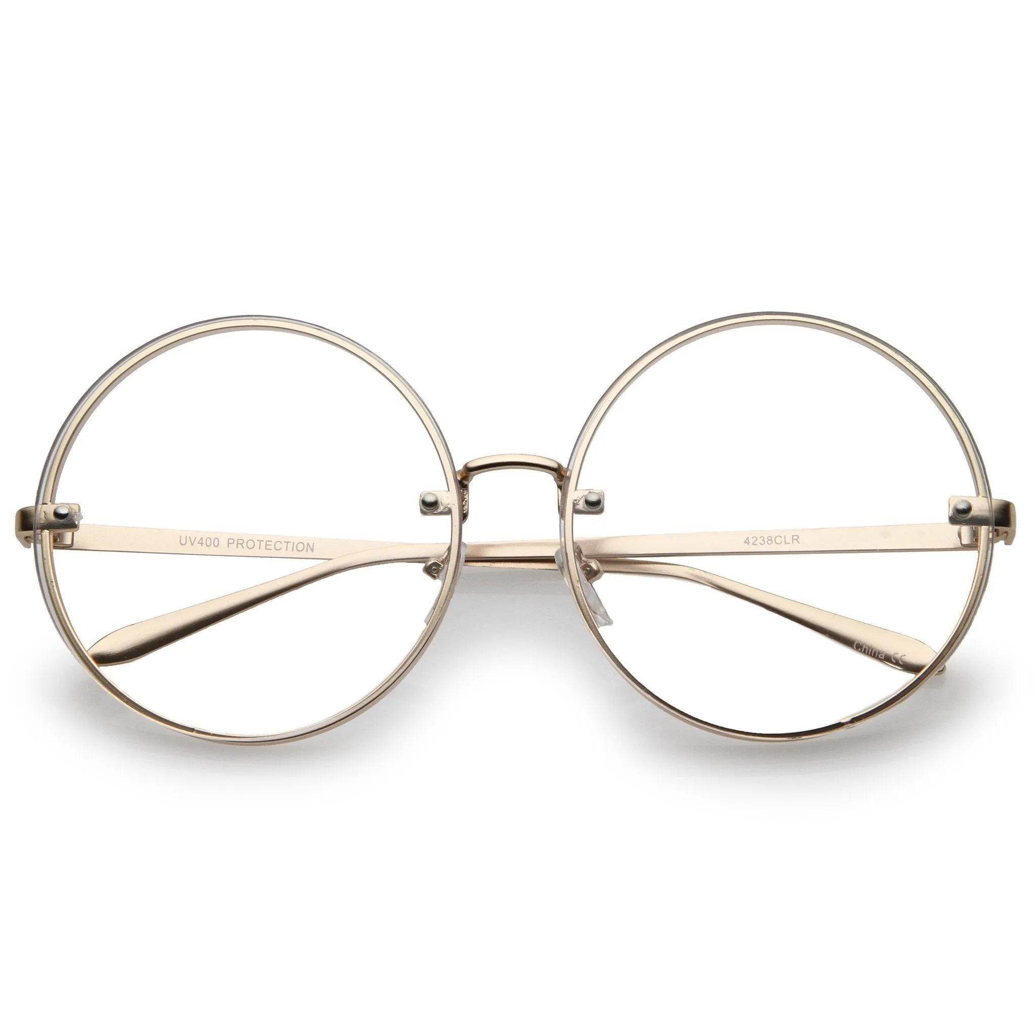 Modern Oversize Infinity Round Clear Lens Glasses A896