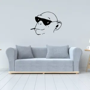 Monkey Wearing Sunglasses and Smoking Decal
