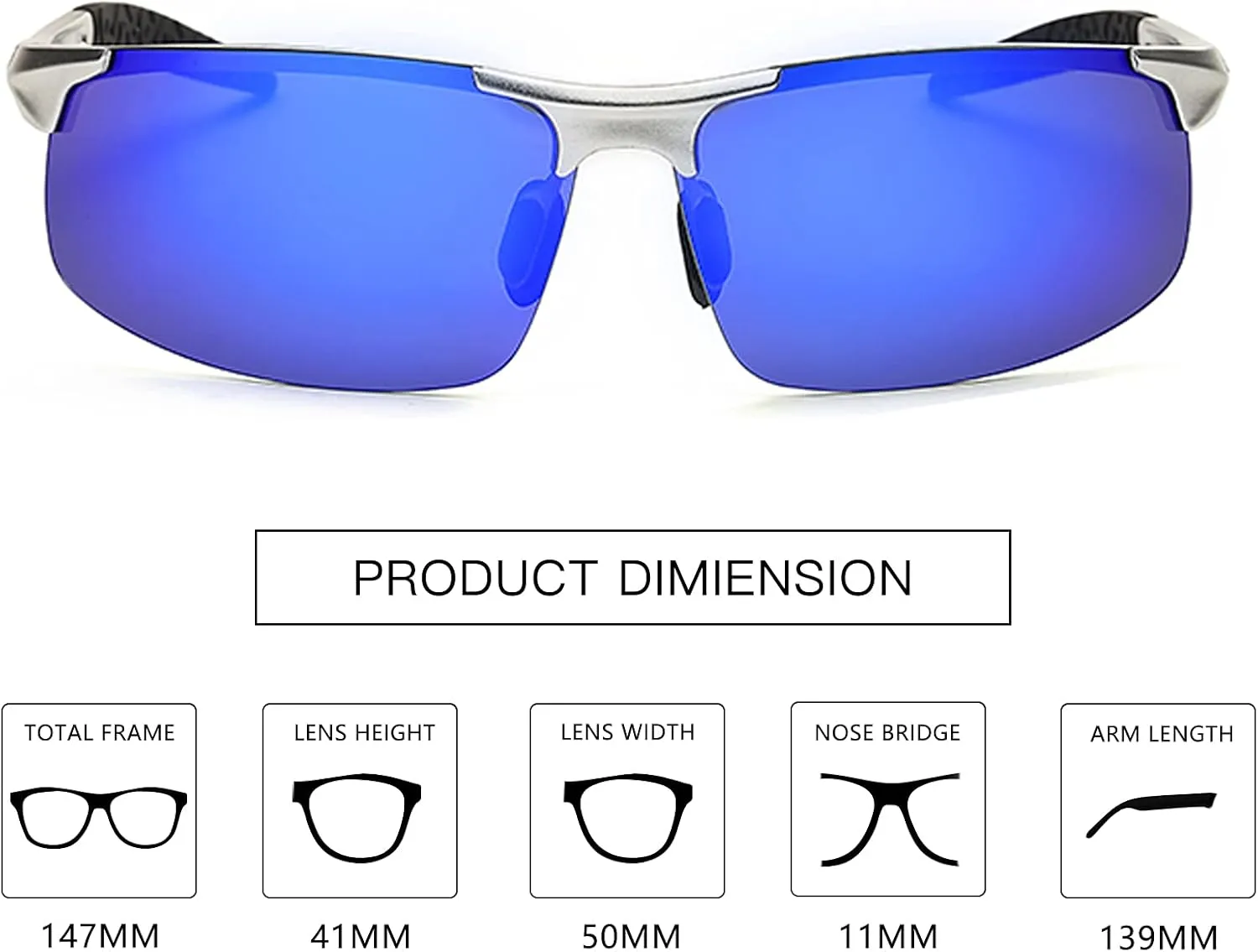MOORAY Mens Polarized Sports Sunglasses UV Protection Sunglasses for Men Cycling Driving Fishing