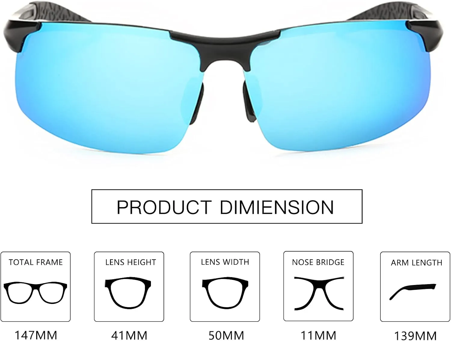MOORAY Mens Polarized Sports Sunglasses UV Protection Sunglasses for Men Cycling Driving Fishing