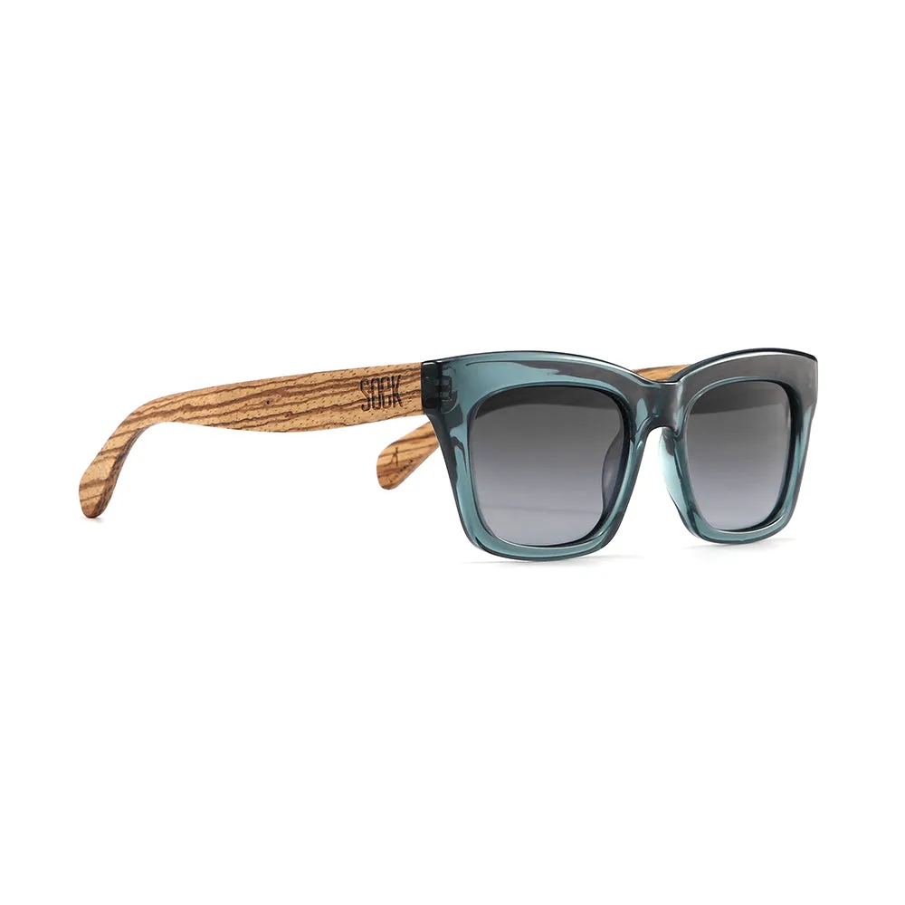 MORGAN INDIGO l Grey Lens l Walnut Arms