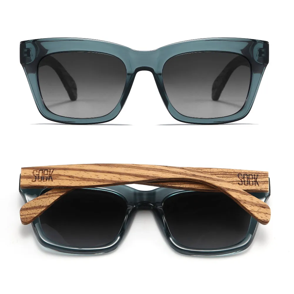 MORGAN INDIGO l Grey Lens l Walnut Arms