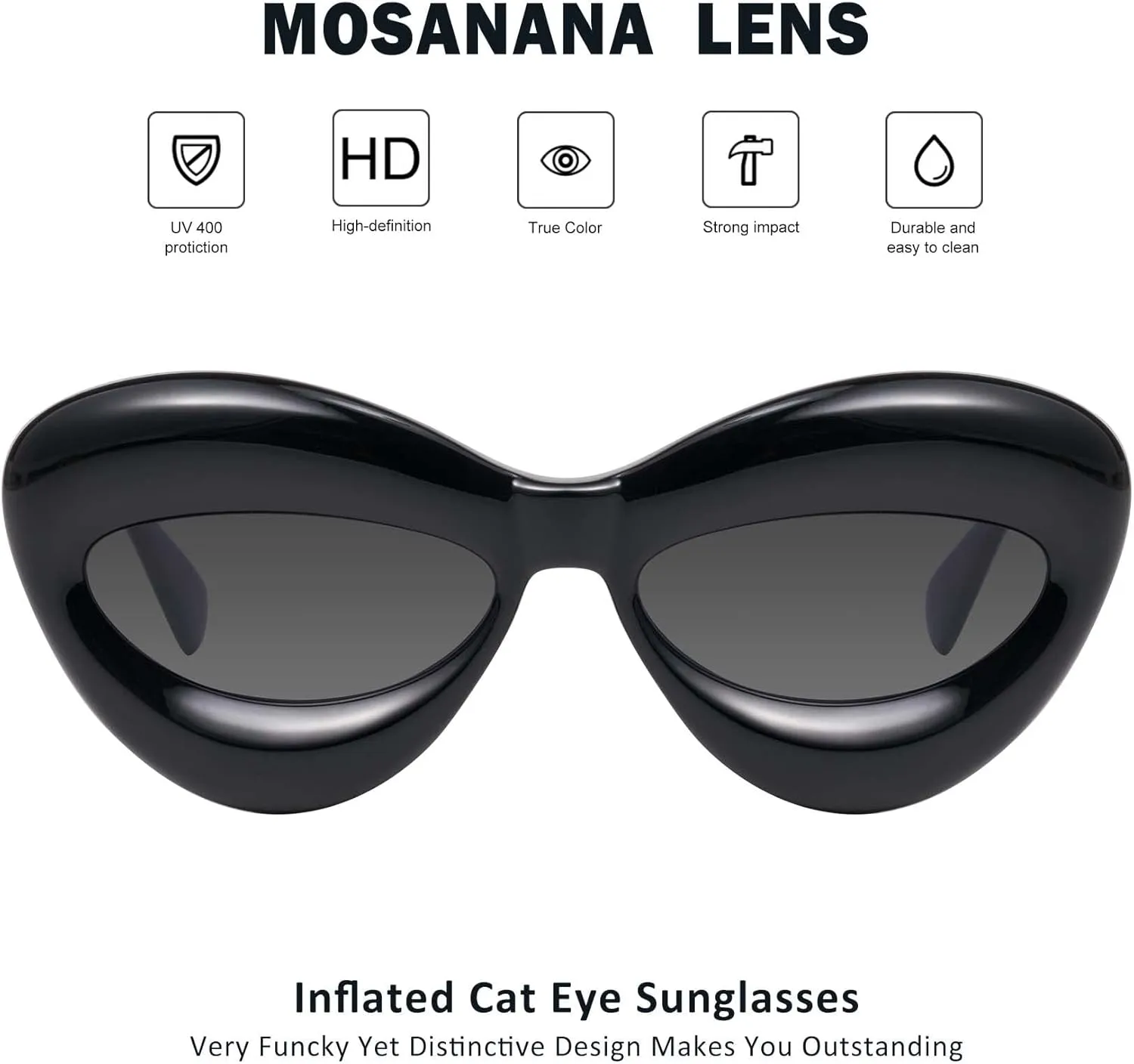 mosanana Inflated Cat Eye Sunglasses for Women Mod. Mia