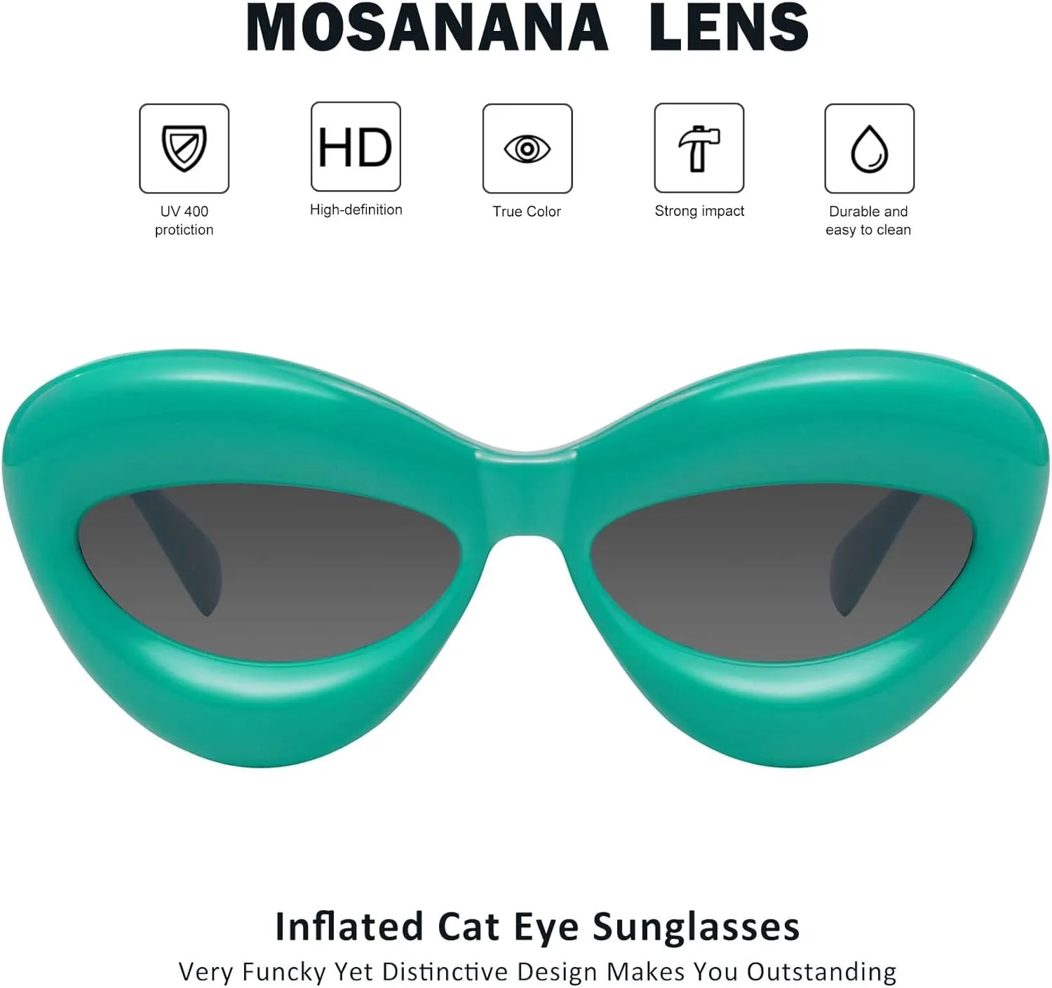 mosanana Inflated Cat Eye Sunglasses for Women Mod. Mia