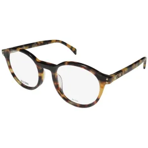 Moschino Women's Eyeglasses - Yellow Havana Plastic Round Frame | MOSCHINO MOS502 0SCL