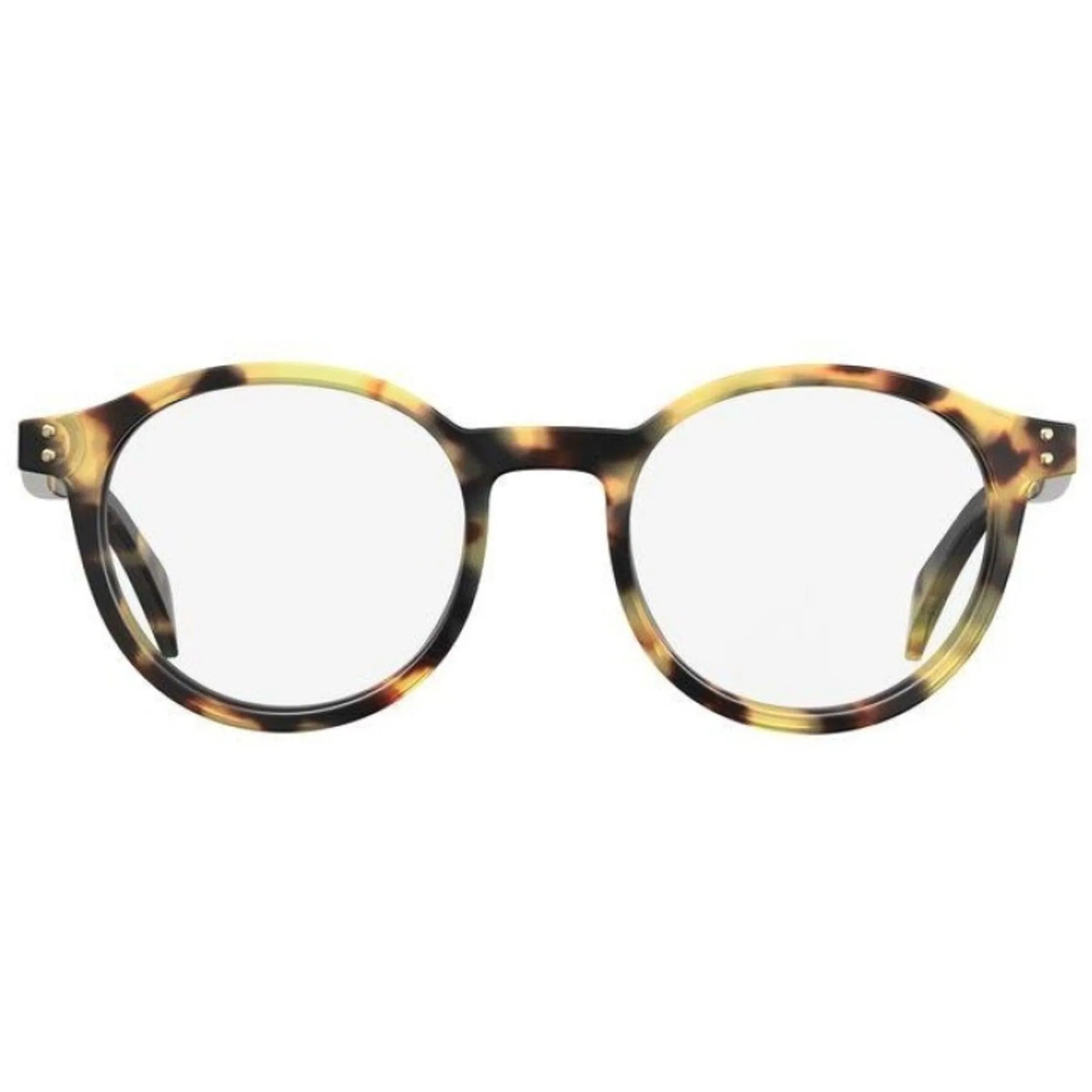 Moschino Women's Eyeglasses - Yellow Havana Plastic Round Frame | MOSCHINO MOS502 0SCL