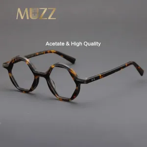 Muzz Mens Full Rim Polygon Acetate Eyeglasses Pes8