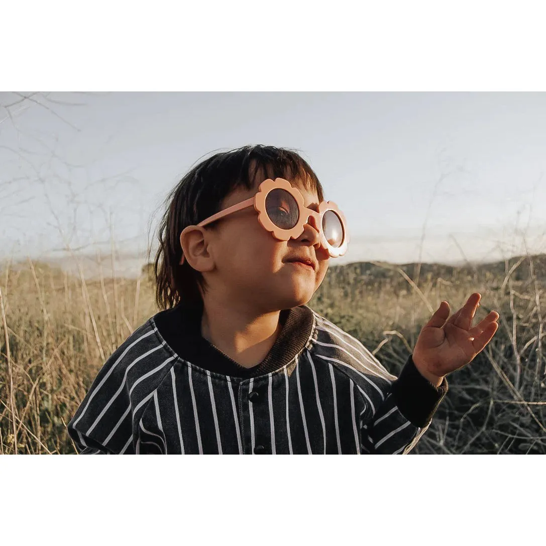 My Little Sunnies Round Flower Sunglasses Peach