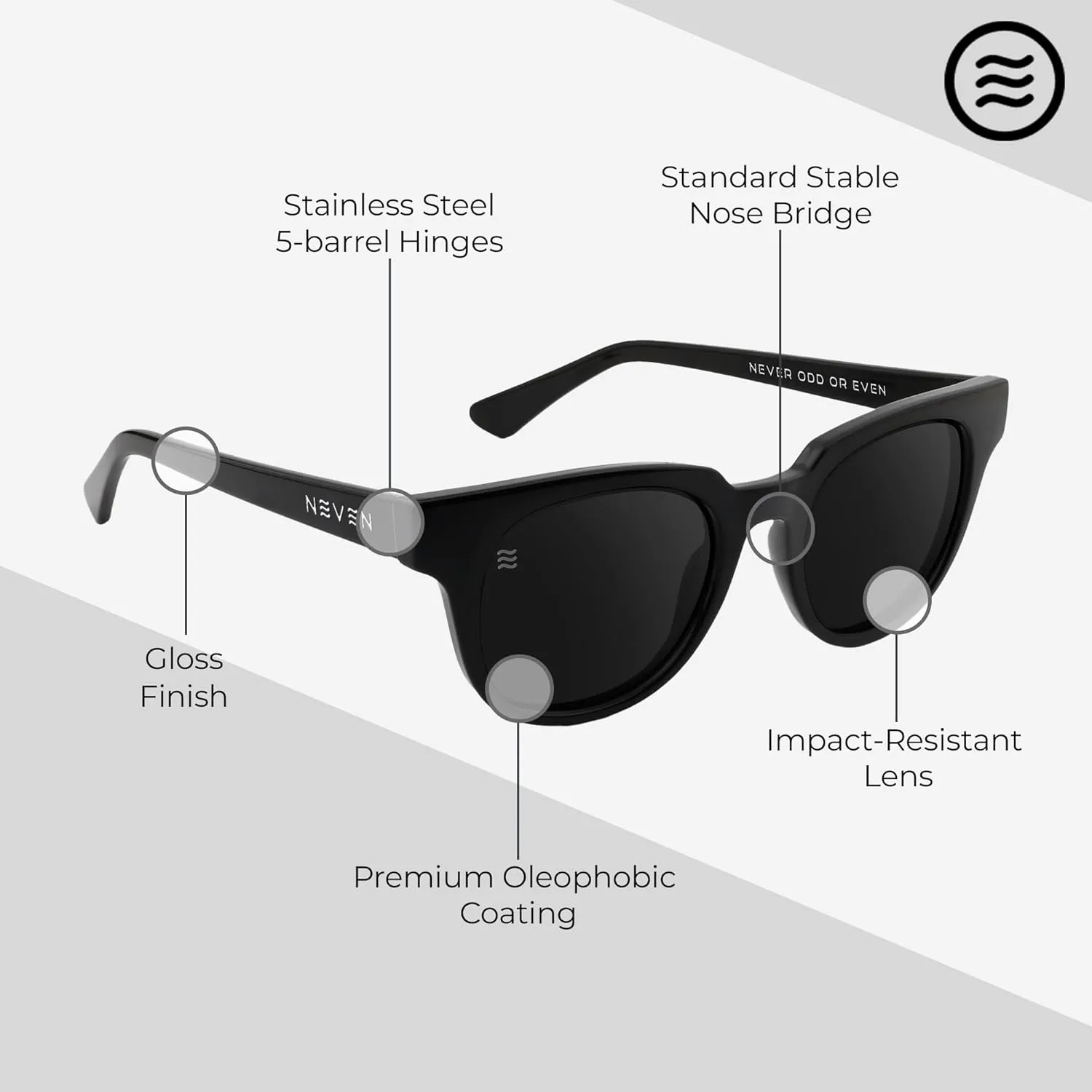 NEVEN Dementor UV Polarized Sunglasses for Men & Women - XL Framed UV Sunglasses