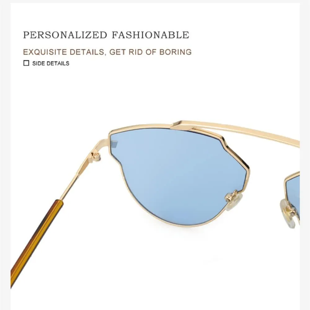 New 2025 Cat Eye Sunglasses Women Vintage Irregular Cateye Sun Glasses For Woman With Lunette De Soleil Femme