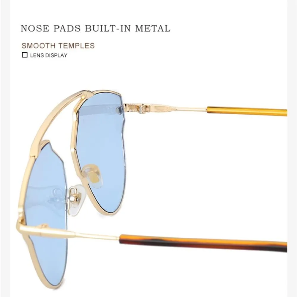 New 2025 Cat Eye Sunglasses Women Vintage Irregular Cateye Sun Glasses For Woman With Lunette De Soleil Femme