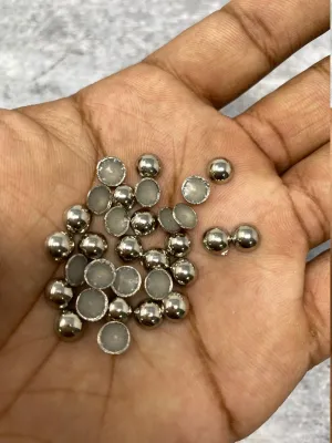NEW, Hotfix Dome Studs, 100 Pcs, 7mm (Medium) SILVER, Great for Denim, Sweaters, Camo Jackets, Belts, Bags, Shoes, Crafts,  MORE!