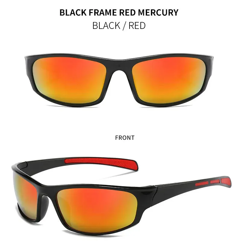 New Men's and Women's Outdoor Polarized Sports Glasses Bicycle Cycling Colorful Sunglasses European and American Color Film Sung