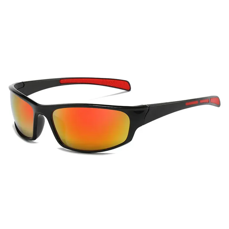 New Men's and Women's Outdoor Polarized Sports Glasses Bicycle Cycling Colorful Sunglasses European and American Color Film Sung