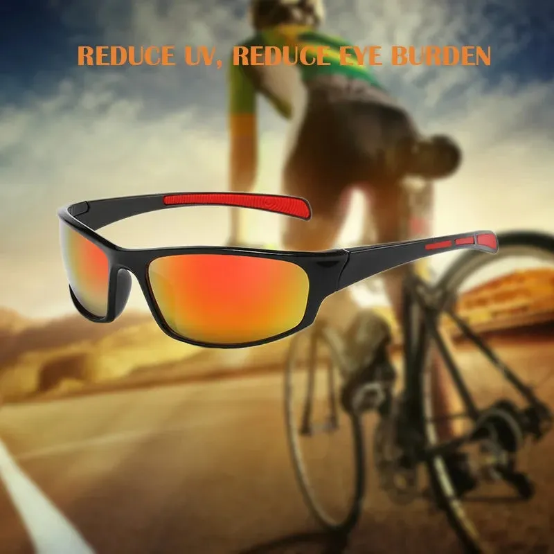 New Men's and Women's Outdoor Polarized Sports Glasses Bicycle Cycling Colorful Sunglasses European and American Color Film Sung