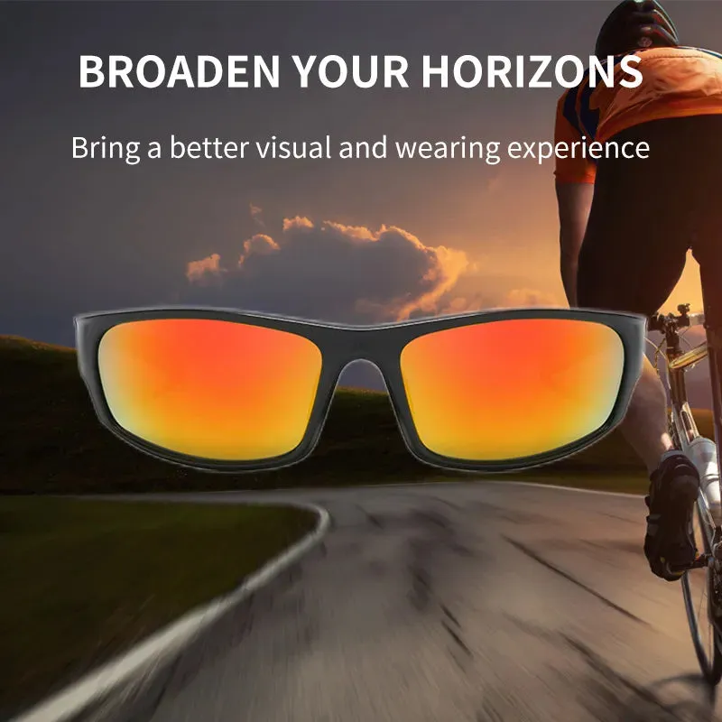 New Men's and Women's Outdoor Polarized Sports Glasses Bicycle Cycling Colorful Sunglasses European and American Color Film Sung