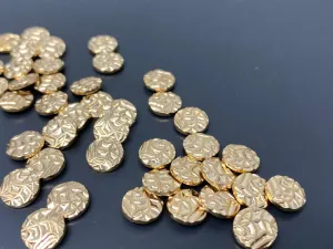 New, "Ripple Wave" GOLD Hotfix Studs, 100 Pcs, 10mm, DIY Crafts, Great for Denim, Sweaters, Jackets, Belts, Bags, Shoes, Crafts,  MORE!