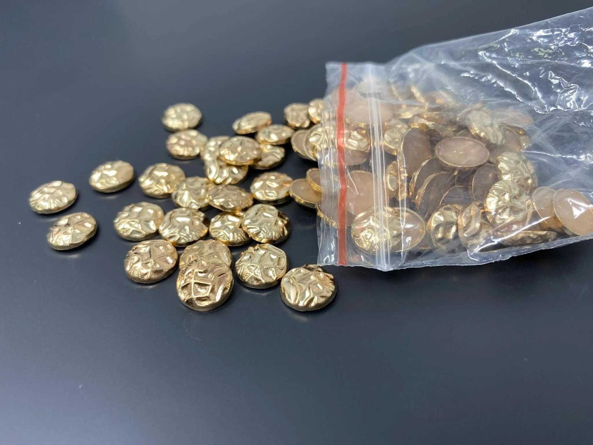 New, "Ripple Wave" GOLD Hotfix Studs, 100 Pcs, 10mm, DIY Crafts, Great for Denim, Sweaters, Jackets, Belts, Bags, Shoes, Crafts,  MORE!