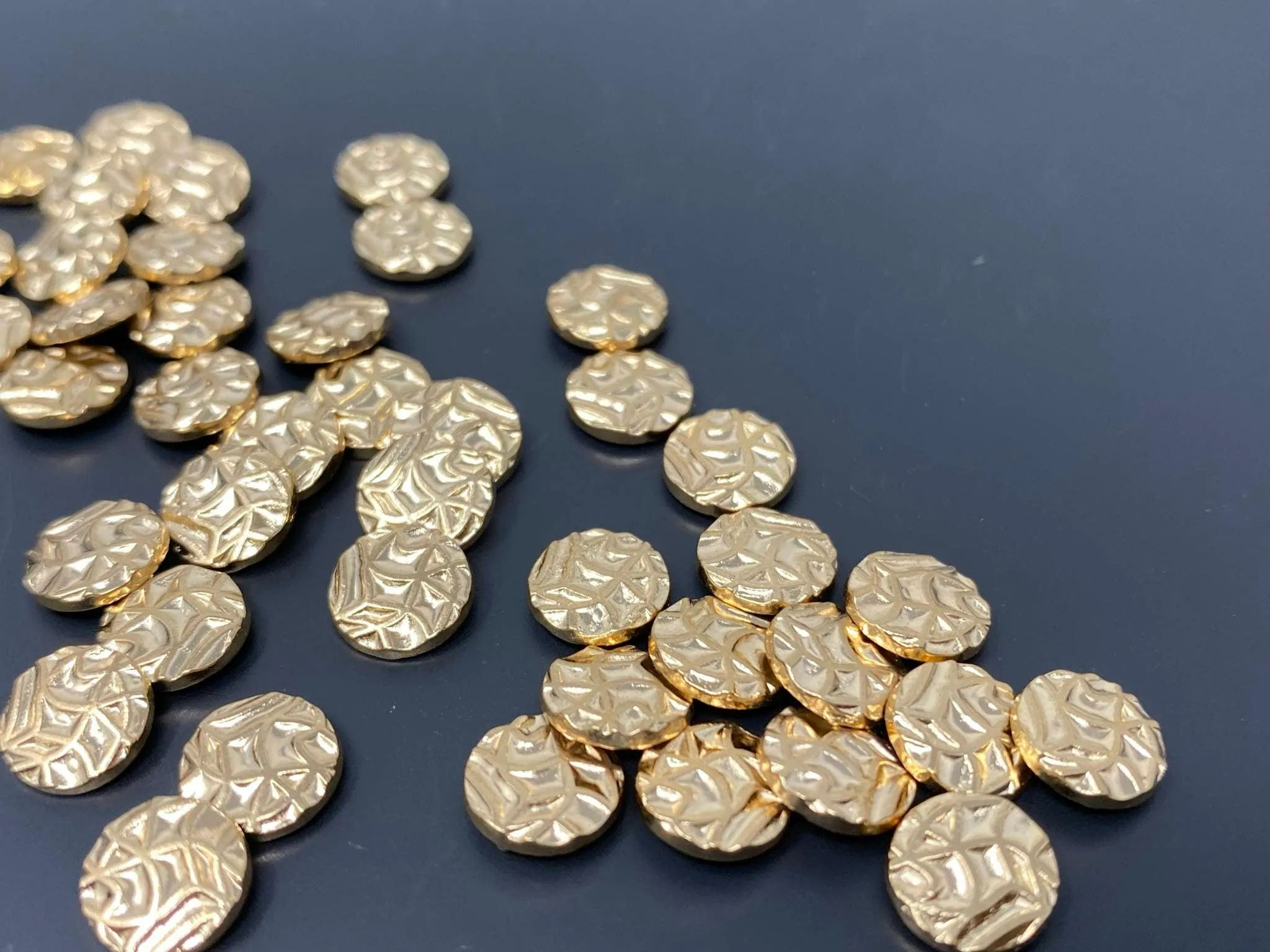 New, "Ripple Wave" GOLD Hotfix Studs, 100 Pcs, 10mm, DIY Crafts, Great for Denim, Sweaters, Jackets, Belts, Bags, Shoes, Crafts,  MORE!