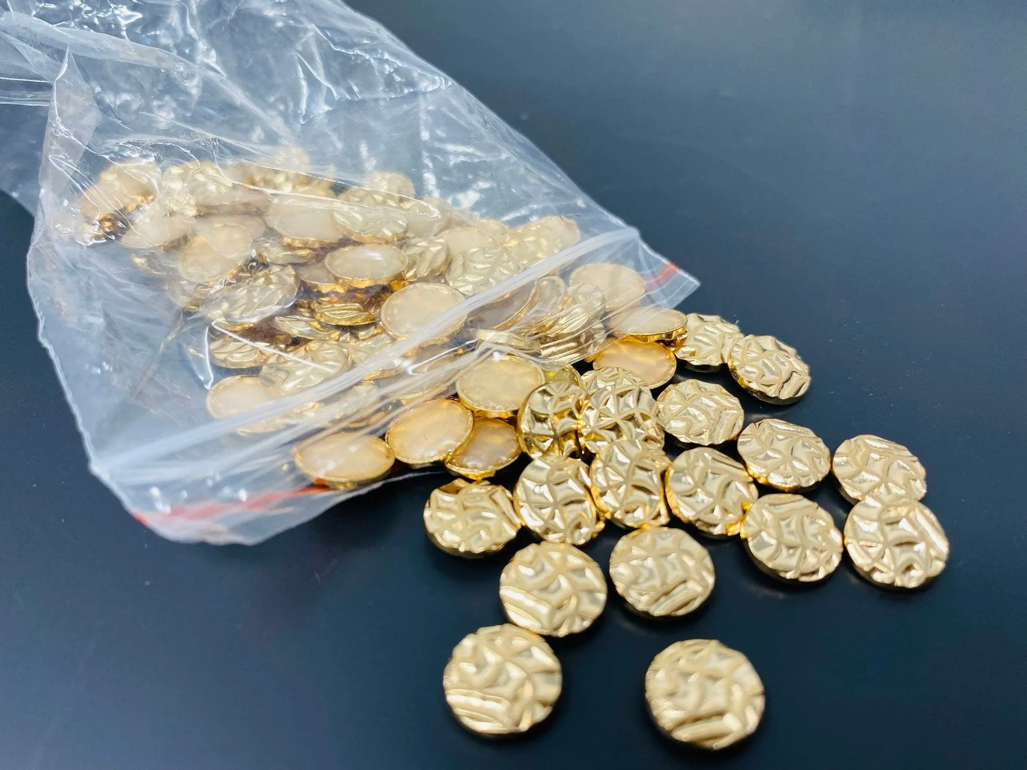 New, "Ripple Wave" GOLD Hotfix Studs, 100 Pcs, 10mm, DIY Crafts, Great for Denim, Sweaters, Jackets, Belts, Bags, Shoes, Crafts,  MORE!