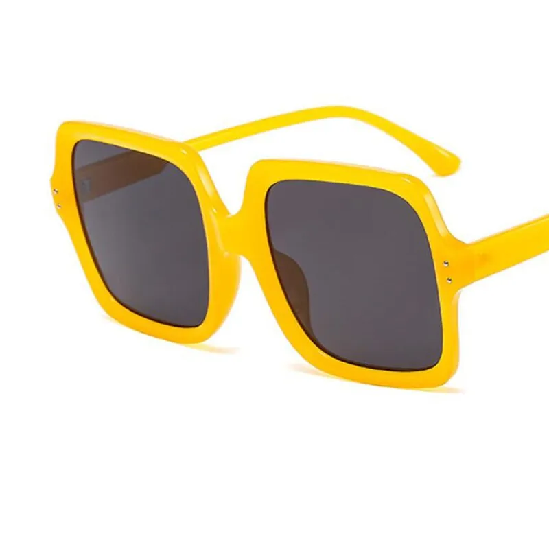 New Trend Square Sunglasses Women Vintage Oversized Sun Glasses Men Br