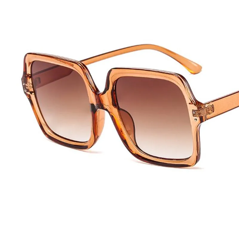 New Trend Square Sunglasses Women Vintage Oversized Sun Glasses Men Br