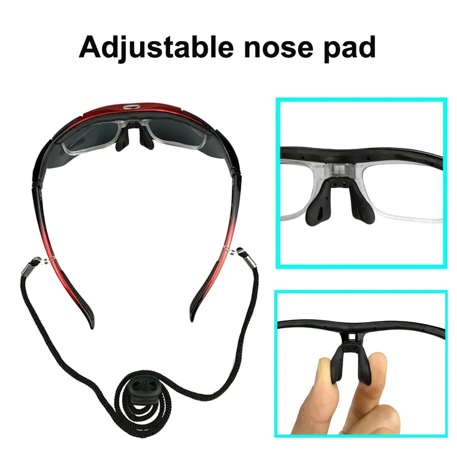 NEWBOLER 2 Frame Polarized Cycling Sun Glasses Outdoor Sports Bicycle Glasses Men Women Bike Sunglasses Goggles Eyewear 5 Lens