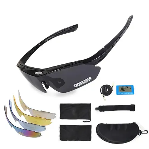 NEWBOLER 2 Frame Polarized Cycling Sun Glasses Outdoor Sports Bicycle Glasses Men Women Bike Sunglasses Goggles Eyewear 5 Lens