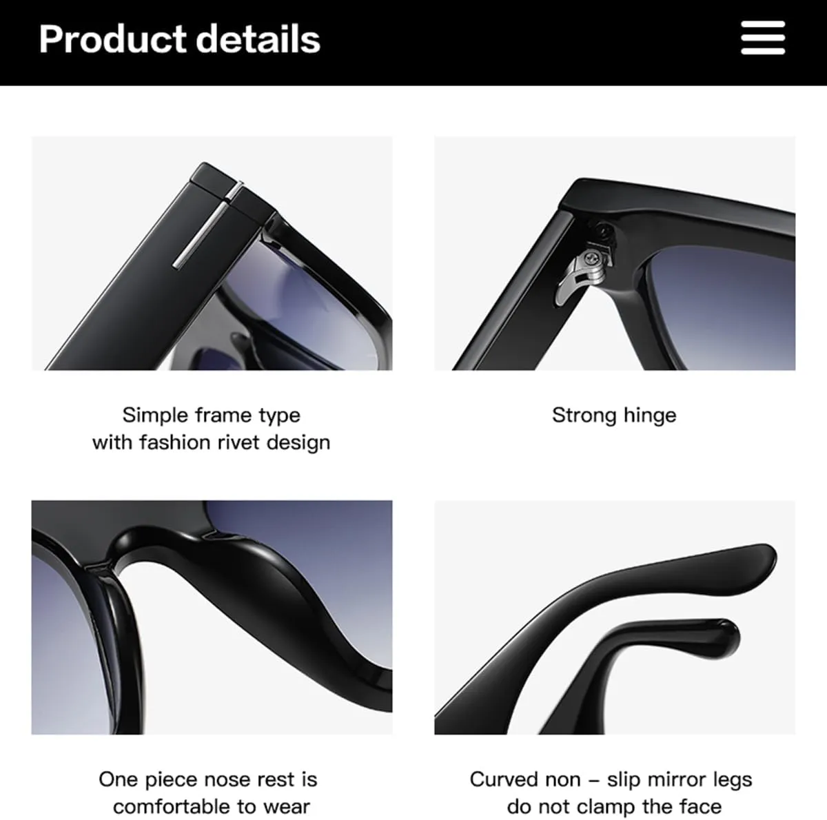 NIDOVIX Classic Vintage Square Sunglasses for Men Women Large Frame Retro 70s Sun Glasses UV400 Protection