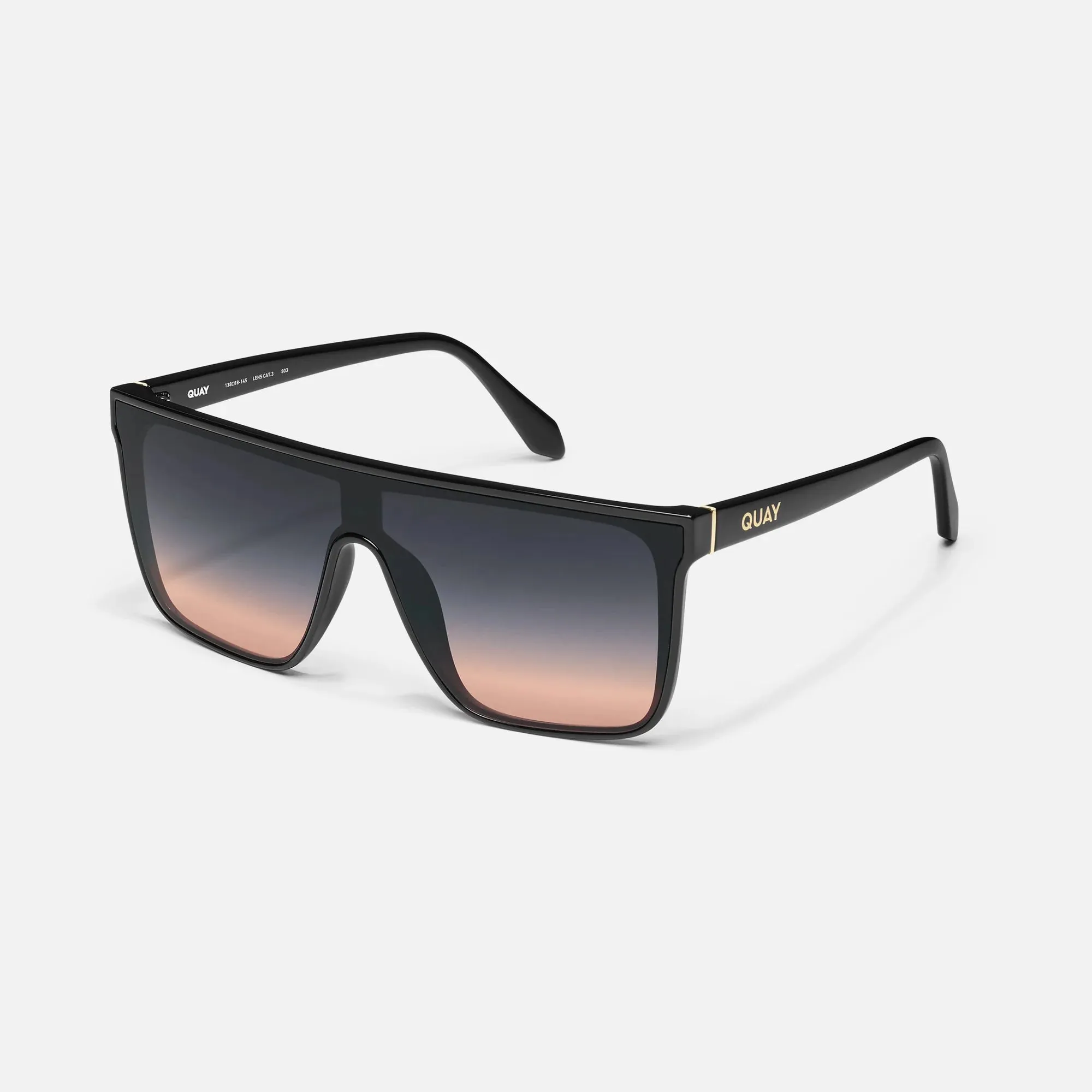 Nightfall Med -Black Frame / Black Fade To Coral Lens