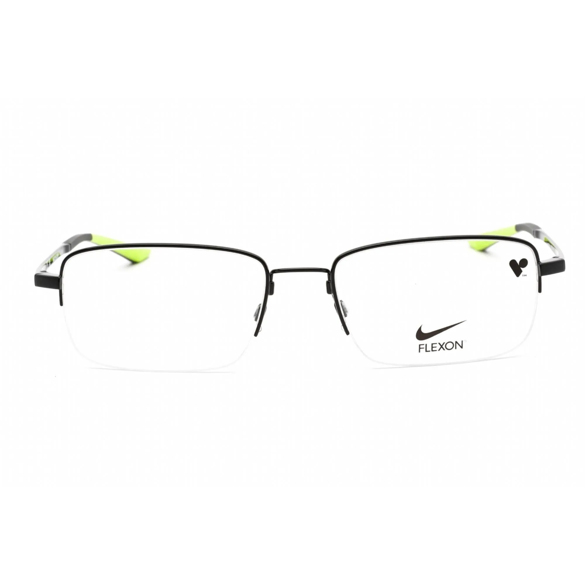 Nike Men's Eyeglasses - Clear Lens Rectangular Shape Black Metal Frame | 4306 004