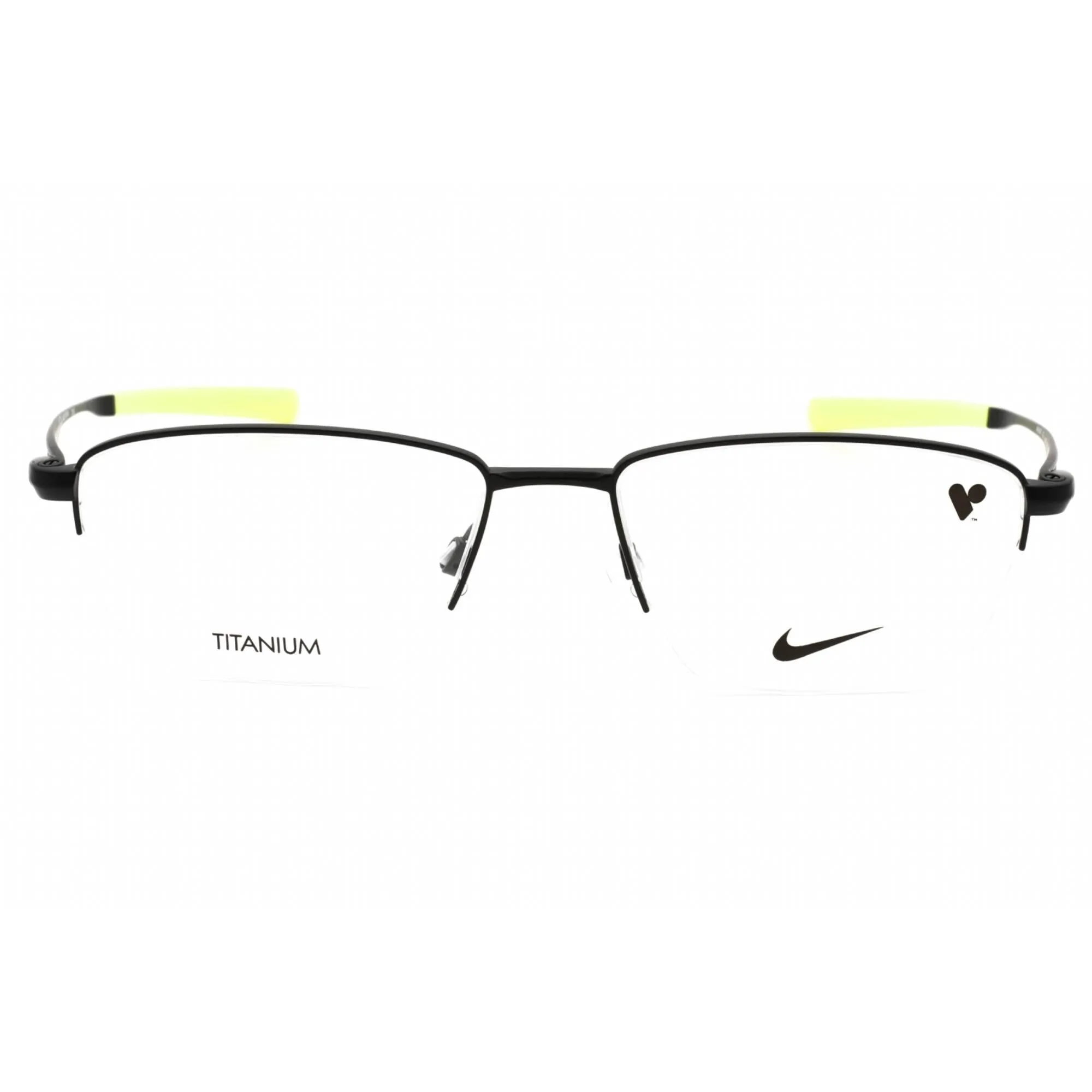 Nike Men's Eyeglasses - Satin Black Titanium Rectangular Frame | NIKE 6045 002