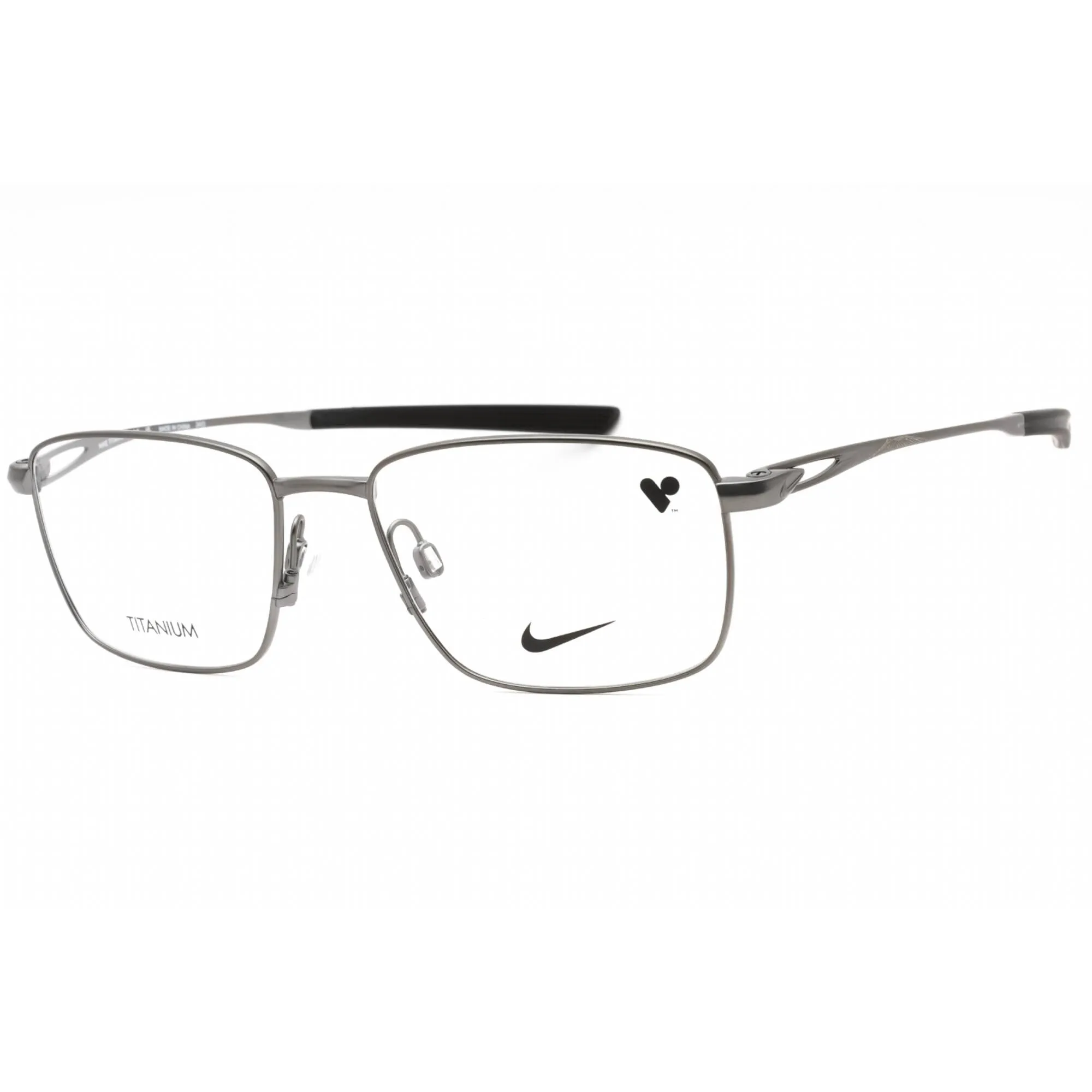 Nike Men's Eyeglasses - Satin Gunmetal Titanium Rectangular Frame | NIKE 6046 070