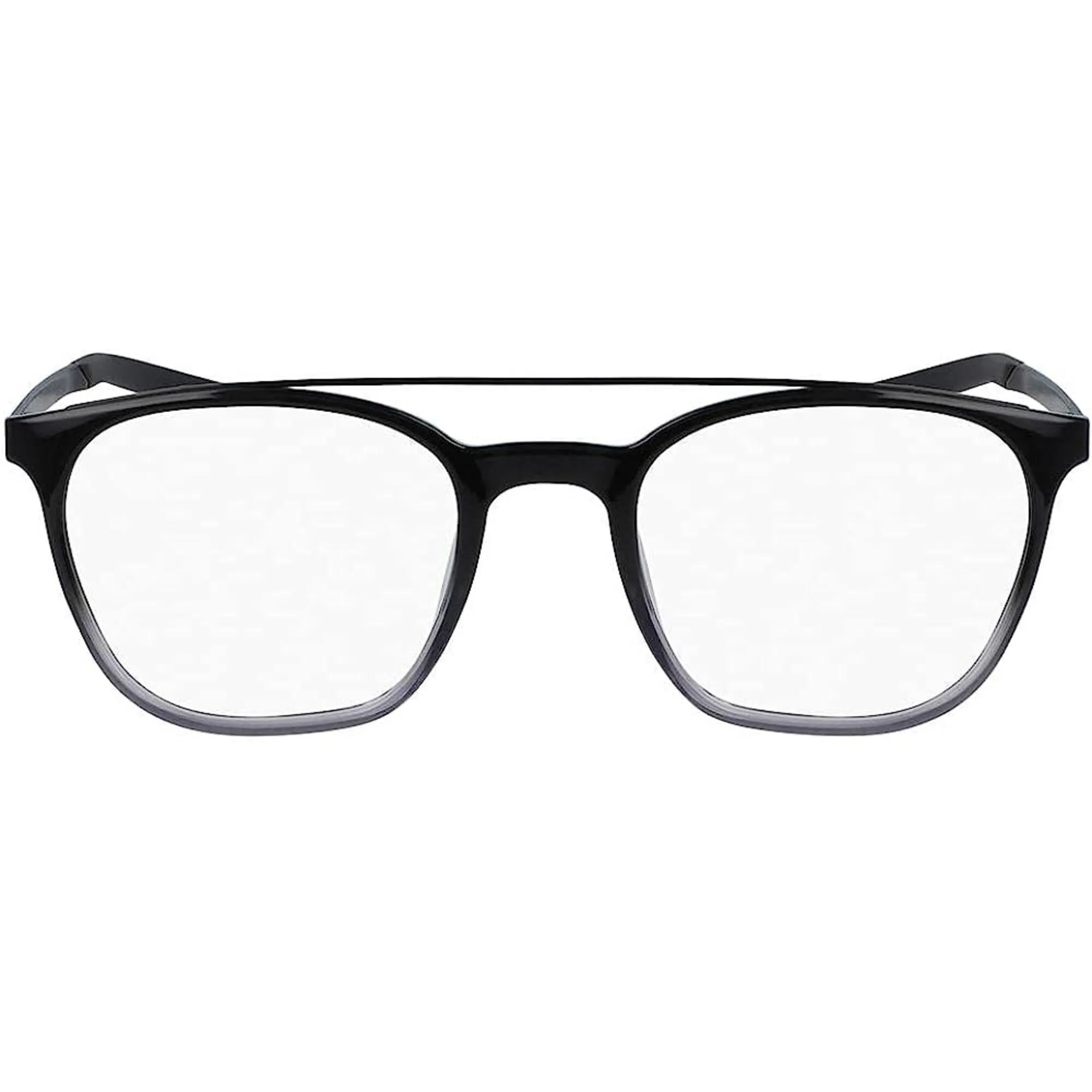 Nike Unisex Eyeglasses - Black Fade Square Full-Rim Plastic Frame | NIKE 7281 2