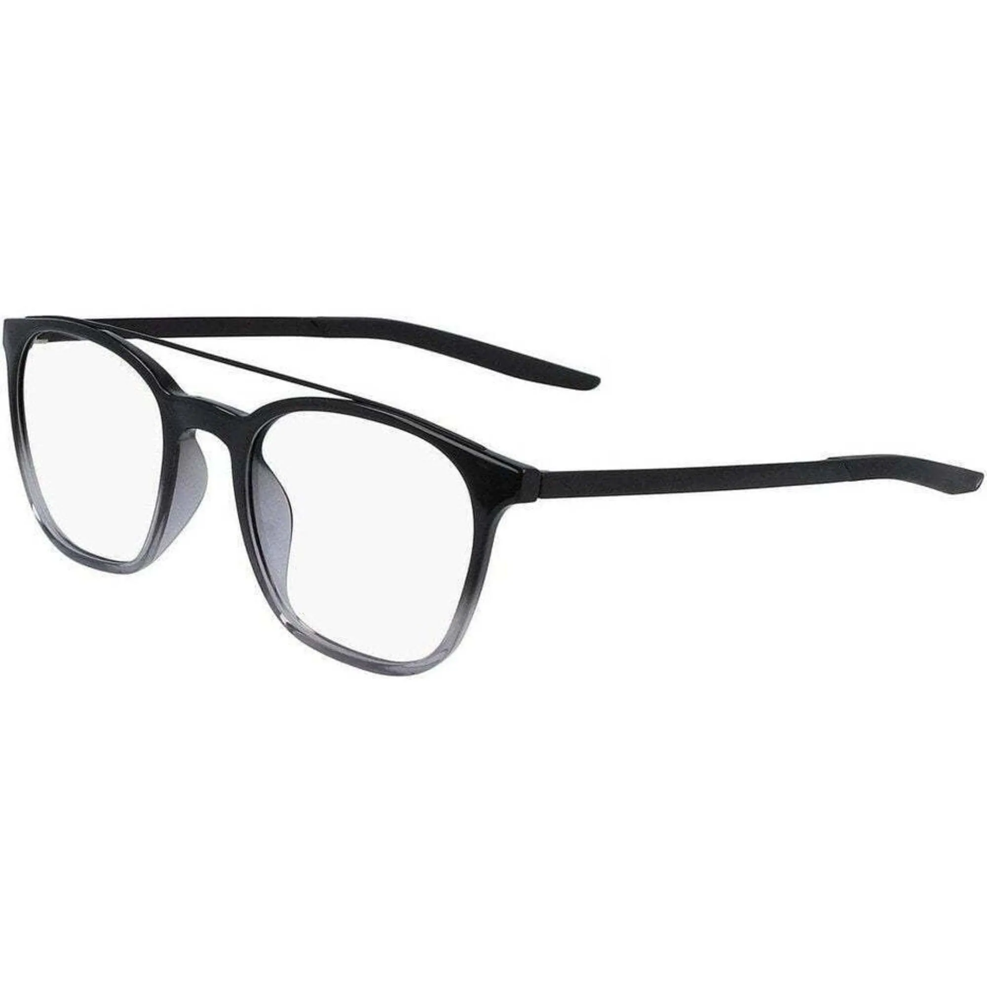 Nike Unisex Eyeglasses - Black Fade Square Full-Rim Plastic Frame | NIKE 7281 2