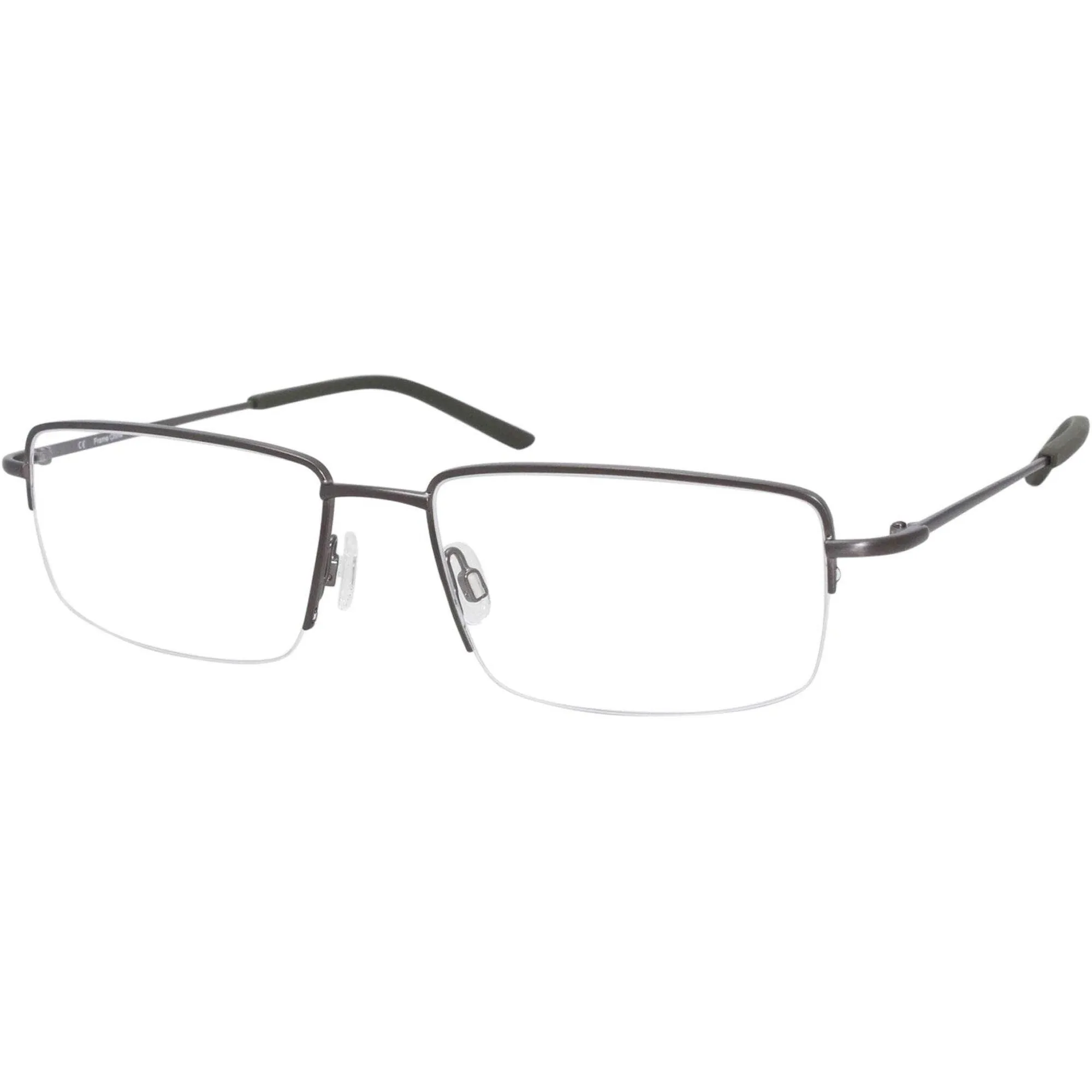 Nike Unisex Eyeglasses - Brushed Gunmetal Metal Rectangular Frame | NIKE 8182 63