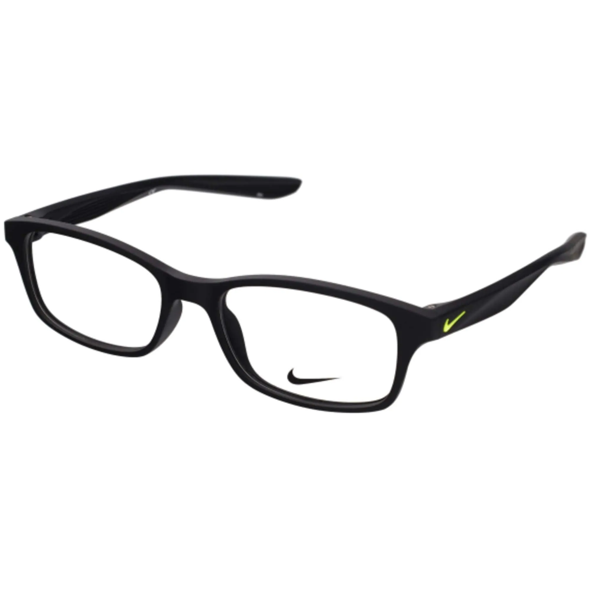 Nike Unisex Eyeglasses - Matt Black Plastic Rectangular Frame Demo Lens | NIKE 5005 1