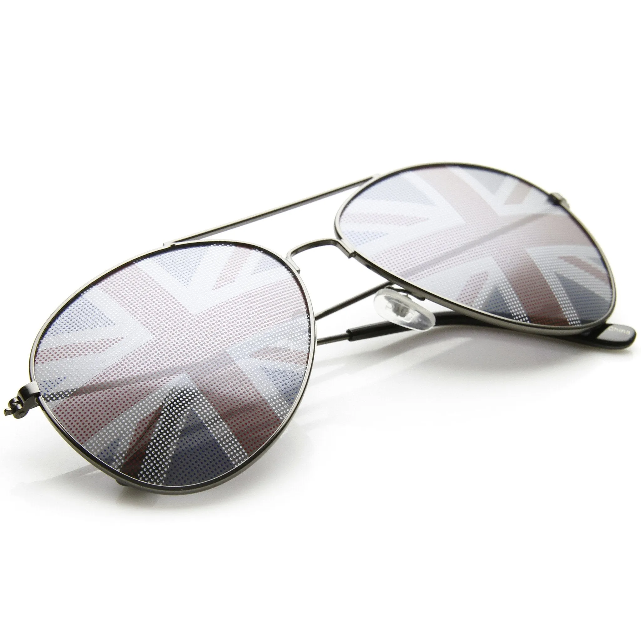 Novelty United Kingdom Britain UK Union Jack Aviator Sunglasses 9457
