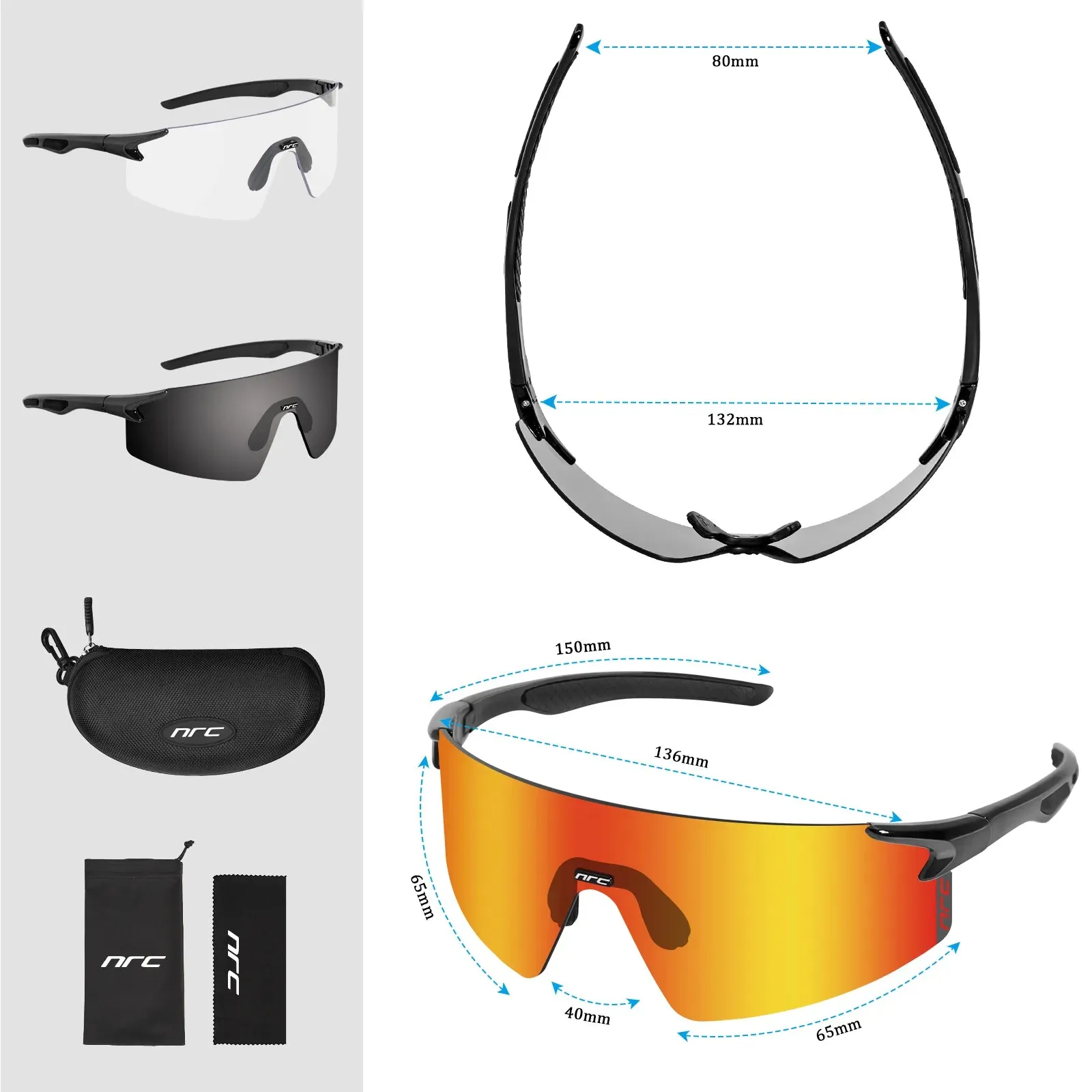 Nrc Cycling Glasses Men Sports Sunglasses Road Mtb Mountain Bike Bicycle Riding Protection Goggles Eyewear 1 Lens Or 3 Lens