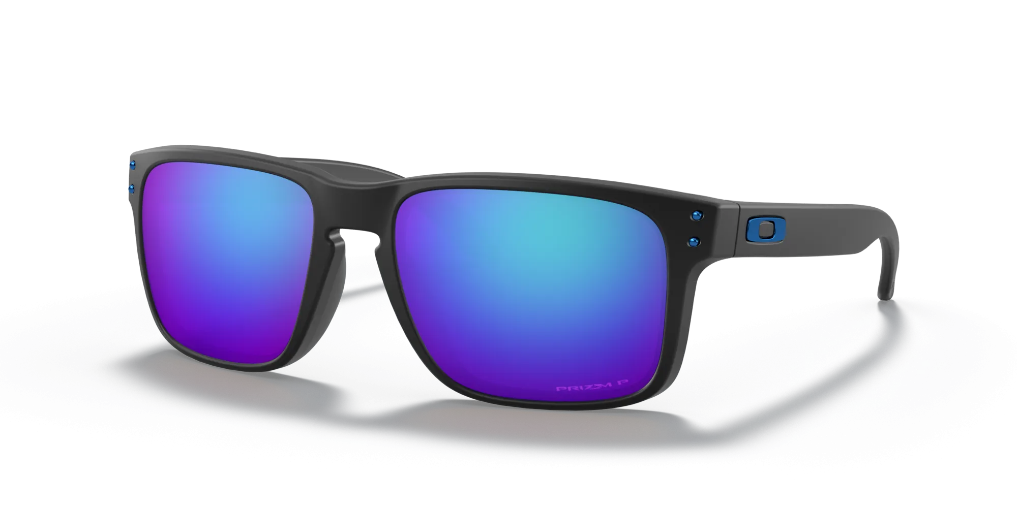 Oakley Holbrook (Low Bridge Fit) Prizm Sapphire Polarized Lenses, Matte Black Frame