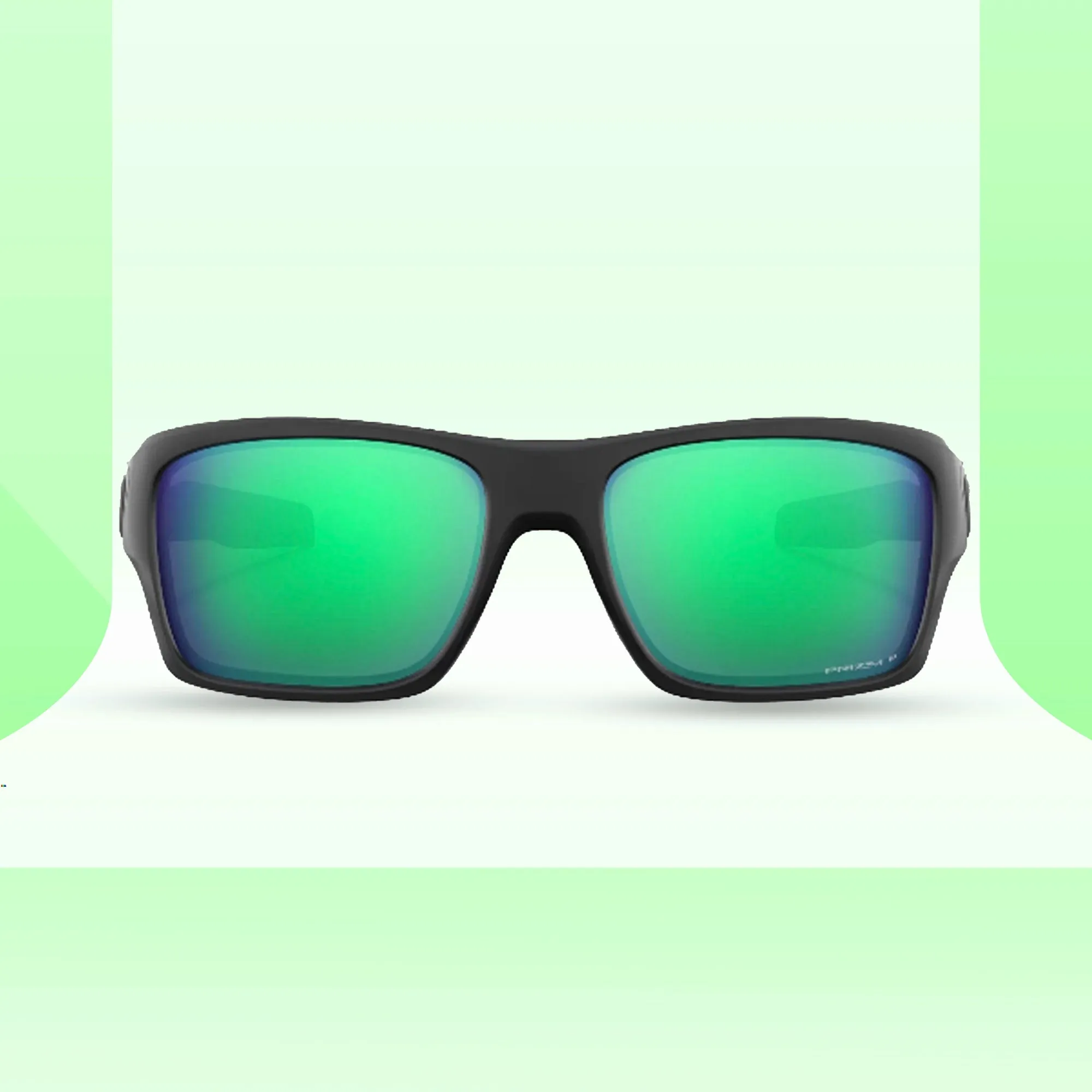 Oakley Turbine Matte Black Prizm Jade Polarized Sunglass