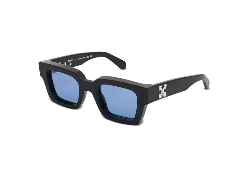 Off-White Virgil Rectangle Sunglasses Black/Blue