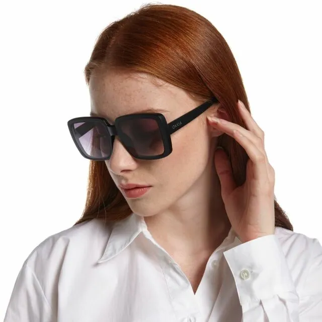 Okkia Sunglasses Square Black Gradient