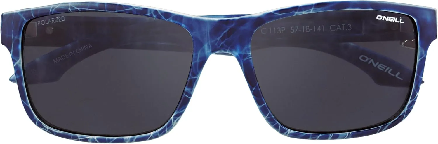 O'NEILL SeaLo 2.0 Polarized Square Sunglasses for Men, 57 mm, UVA UVB Protection