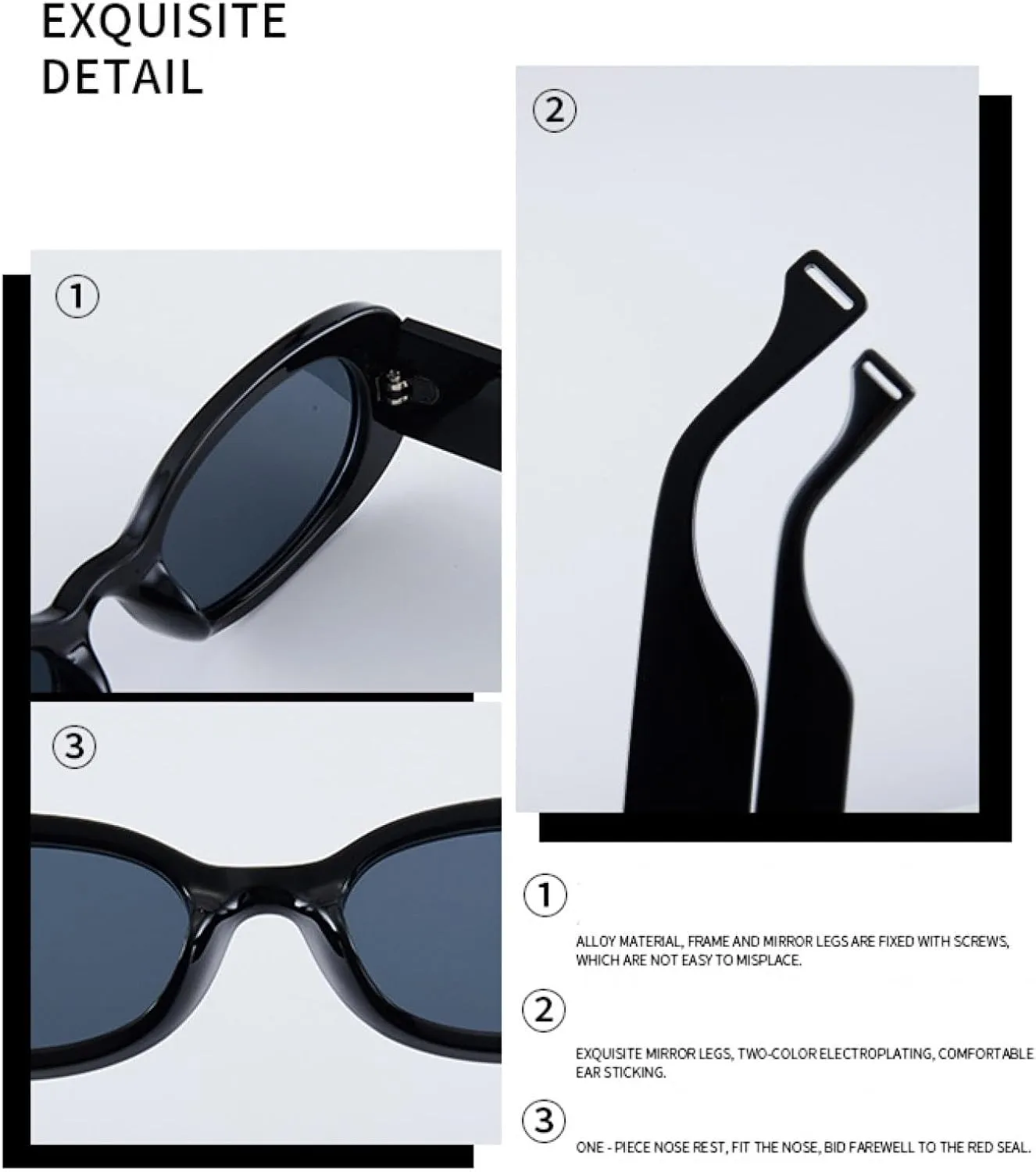 Oval Rectangle Sunglasses Women Vintage Shades Sunglasses