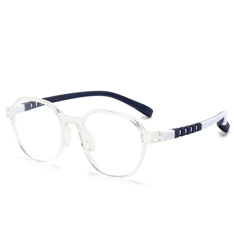 Oveliness Unisex Children's Full Rim Round Square Tr 90 Titanium Eyeglasses Trd110