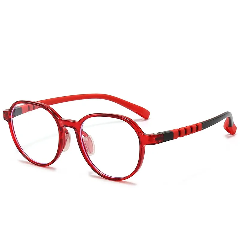 Oveliness Unisex Children's Full Rim Round Square Tr 90 Titanium Eyeglasses Trd110