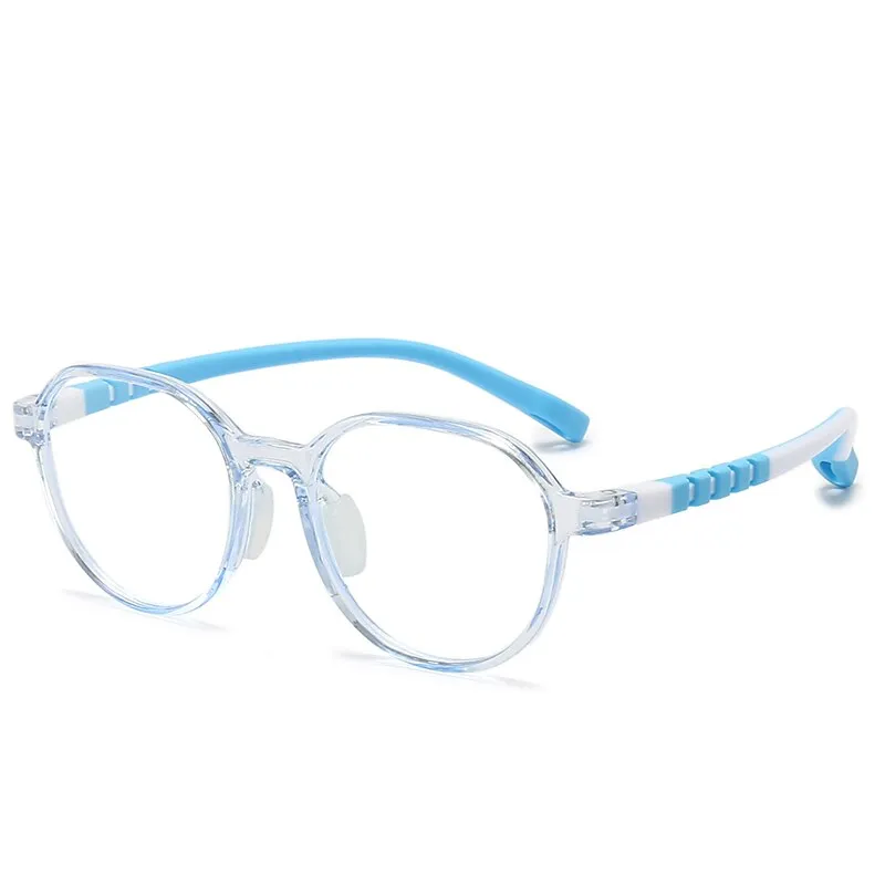 Oveliness Unisex Children's Full Rim Round Square Tr 90 Titanium Eyeglasses Trd110