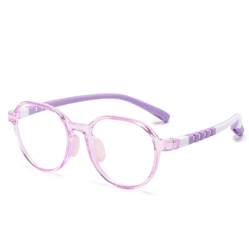 Oveliness Unisex Children's Full Rim Round Square Tr 90 Titanium Eyeglasses Trd110