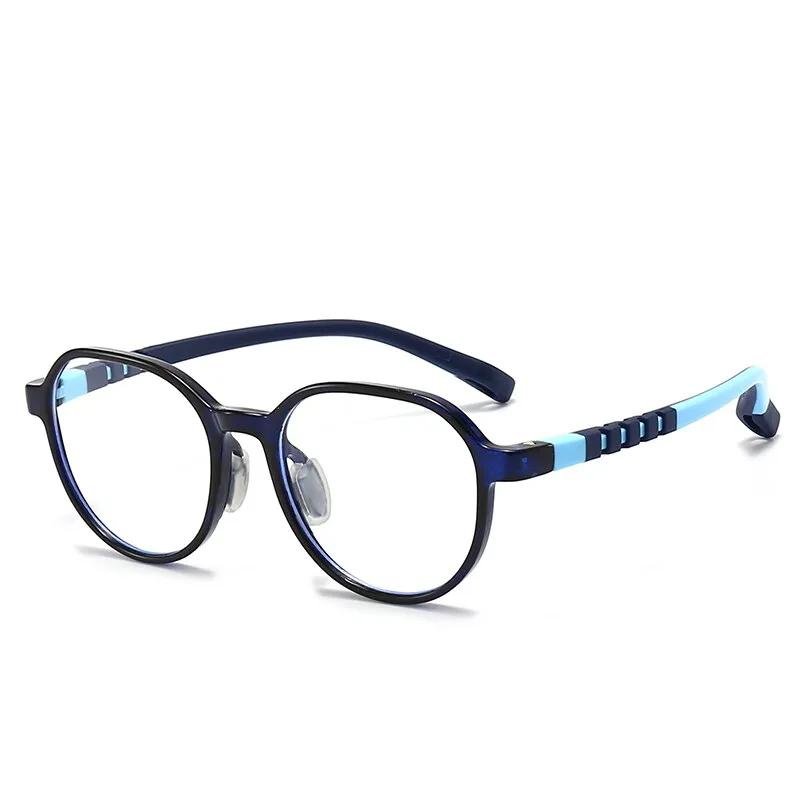 Oveliness Unisex Children's Full Rim Round Square Tr 90 Titanium Eyeglasses Trd110